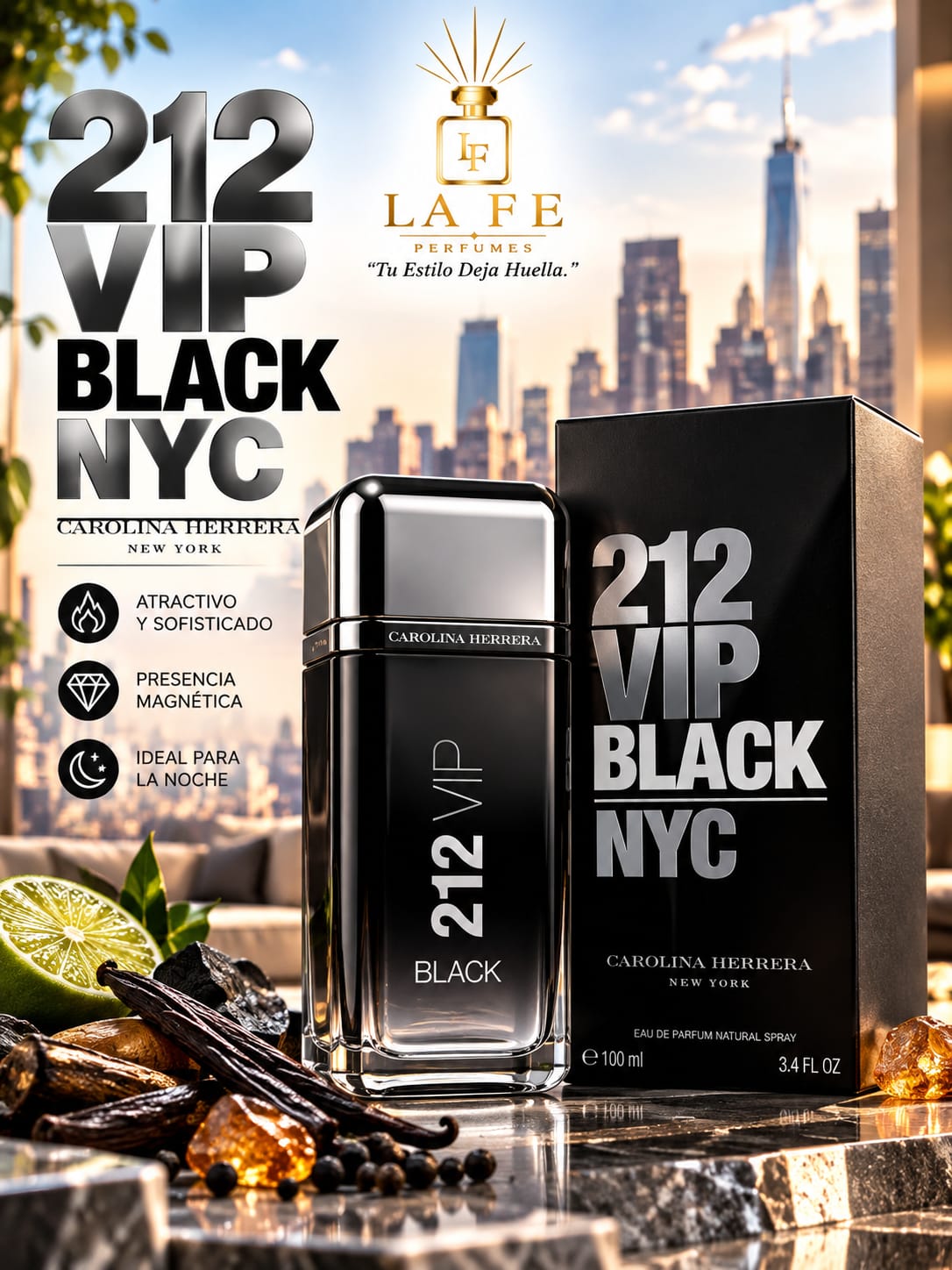 Carolina Herrera 212 Vip Black Men 100ml EDP